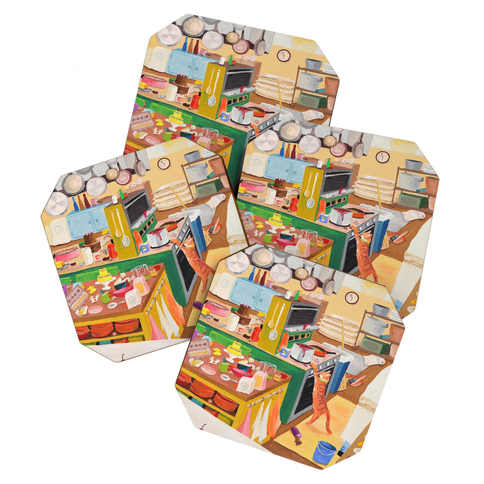 A Cat in the Kitchen Coaster Gallery Image 1