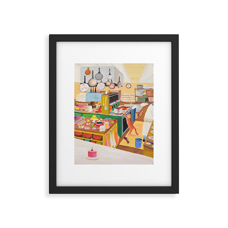 A Cat in the Kitchen Framed Art Print Gallery Image 5