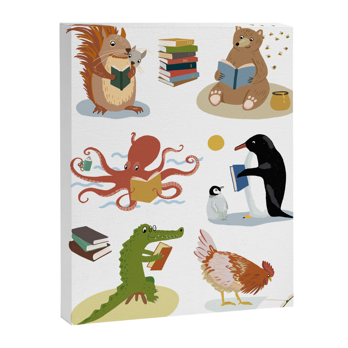 Animal Readers Canvas Print Gallery Image 6
