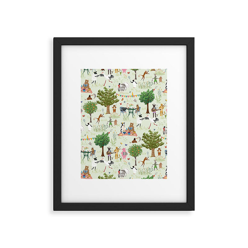 Animals' Garden Party Framed Art Print Gallery Image 6