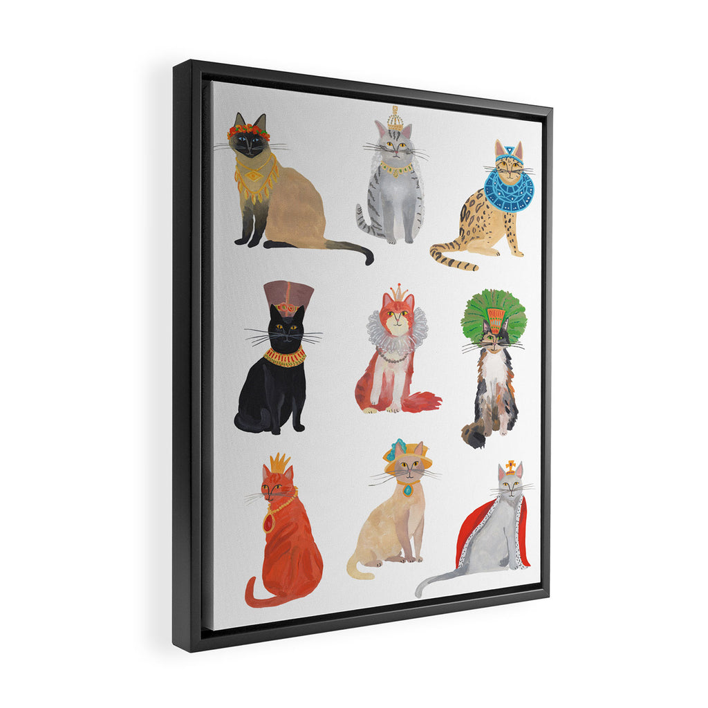 Cat Queens Framed Canvas Print Gallery Image 2
