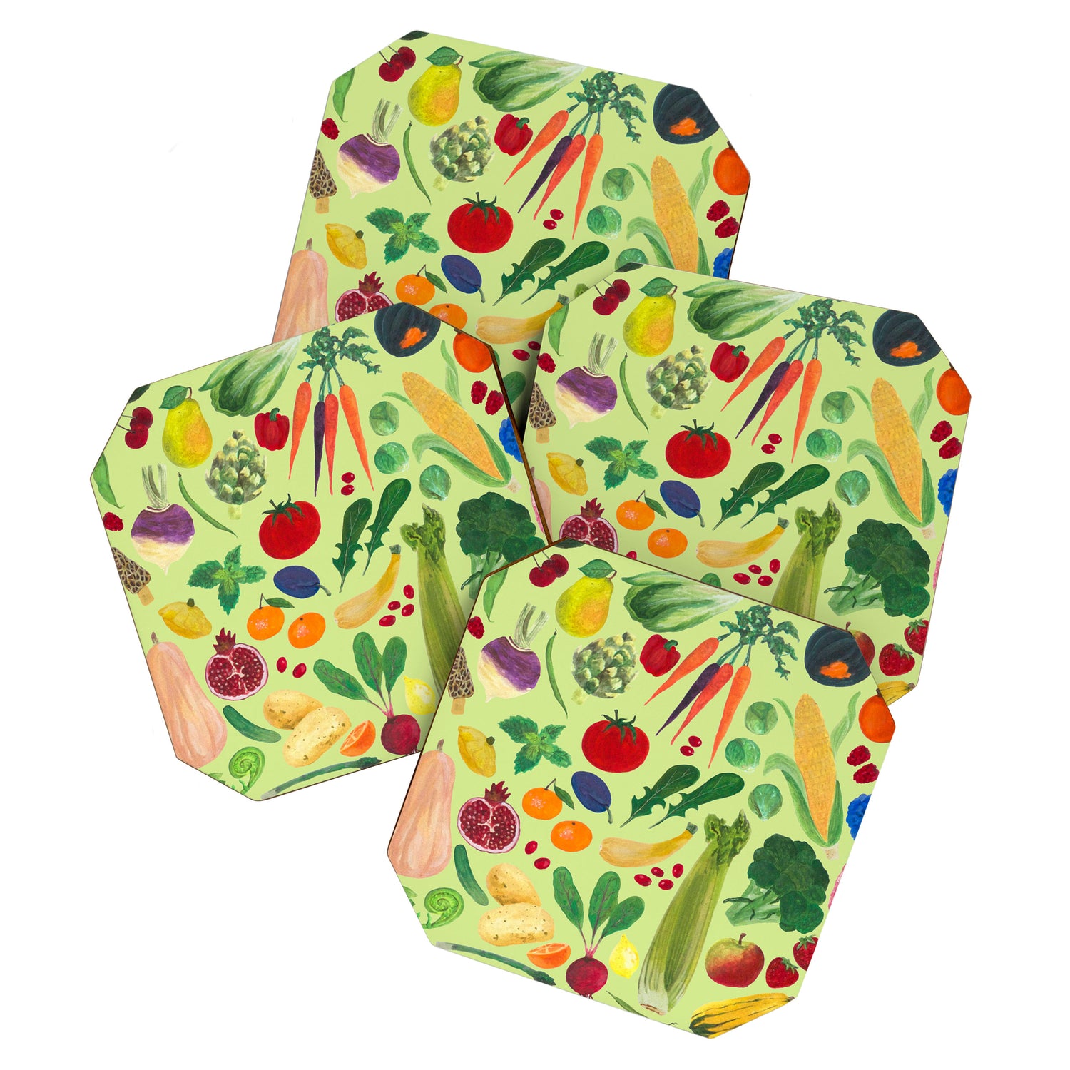 Fruits and Veggies Coaster Gallery Image 1