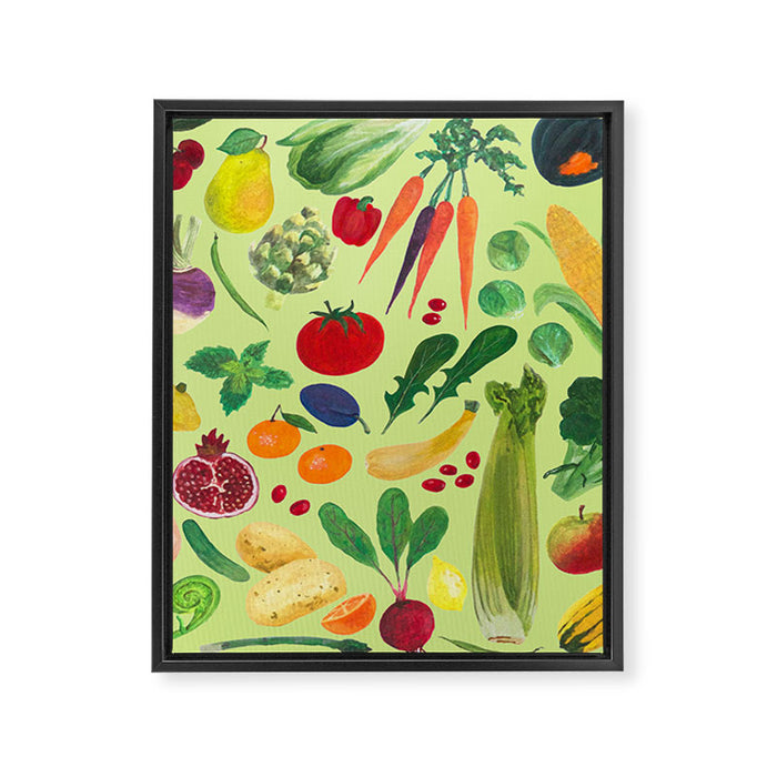 Fruits and Veggies Framed Canvas Print Gallery Image 1