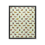 Off to the Horse Races (Mint) Framed Canvas Print Gallery Image 8