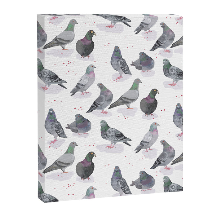 Pigeon Party Canvas Print Gallery Image 1