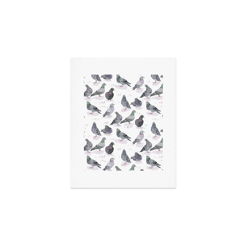 Pigeon Party Art Print Gallery Image 1
