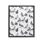 Pigeon Party Framed Canvas Print Gallery Image 8