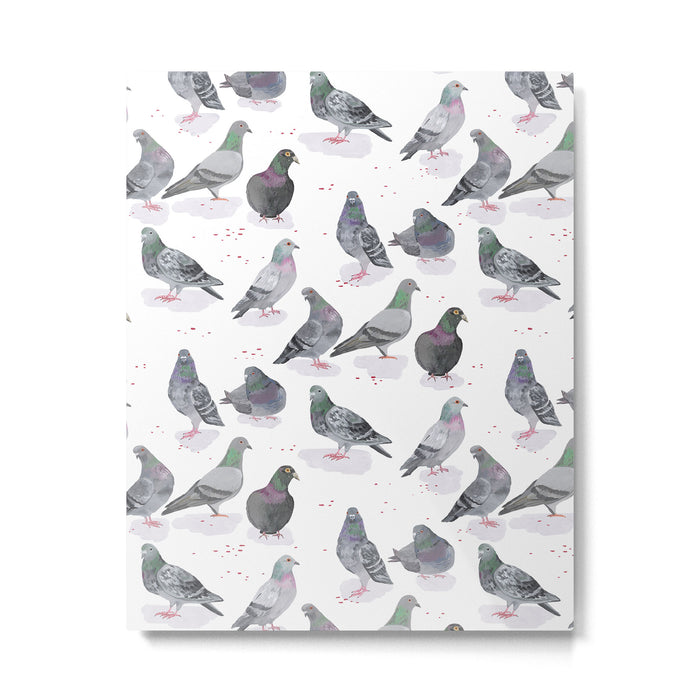 Pigeon Party Metal Print Gallery Image 1