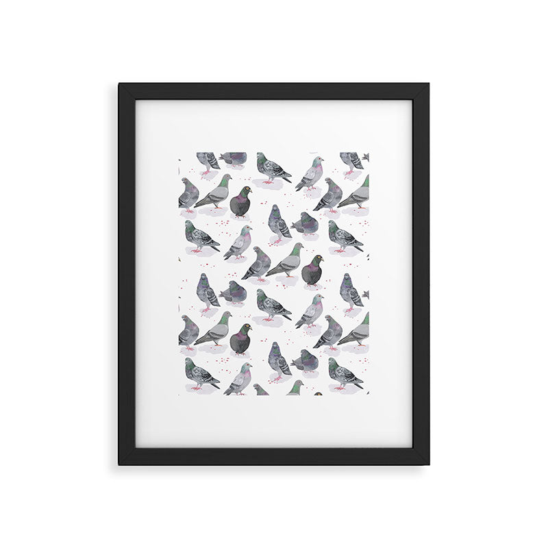 Pigeon Party Framed Art Print Gallery Image 6
