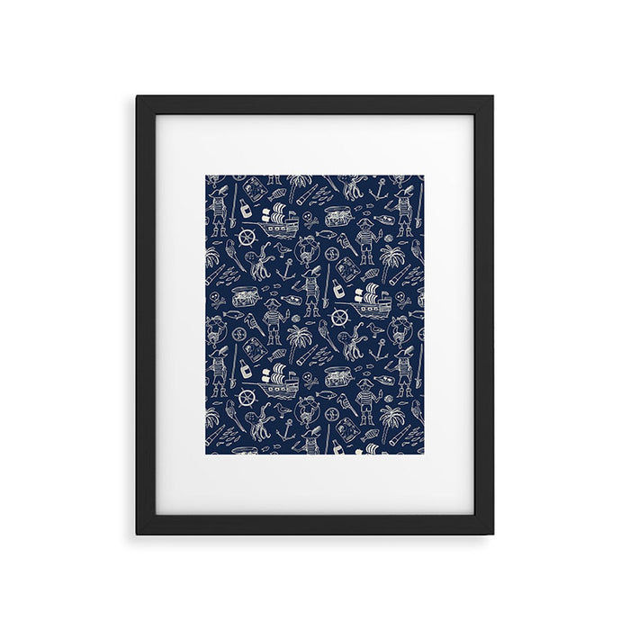 Pirate Play - Blue Framed Art Print Gallery Image 1