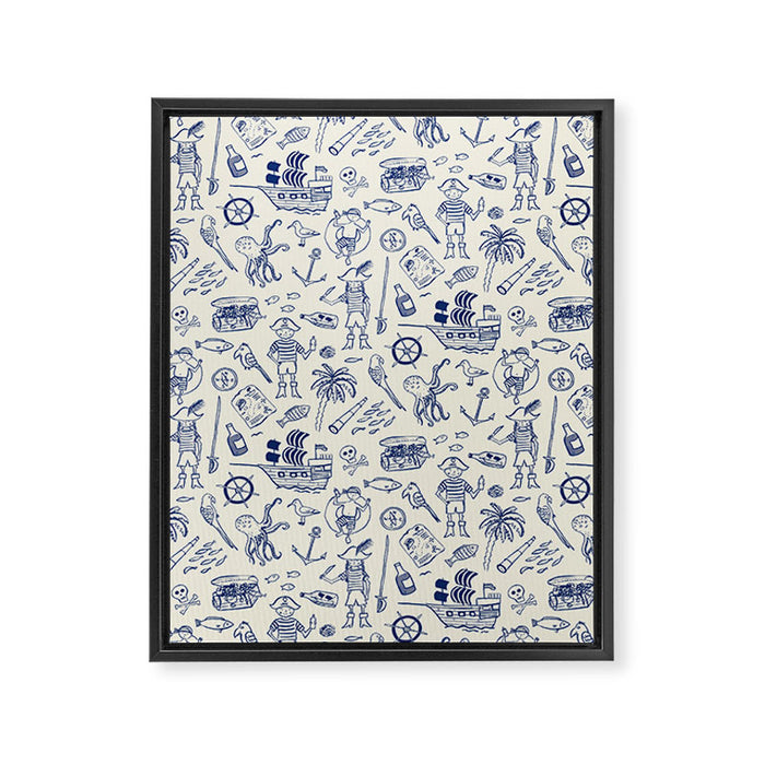 Pirate Play - Cream Framed Canvas Print Gallery Image 1