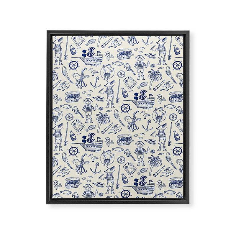Pirate Play - Cream Framed Canvas Print Gallery Image 8