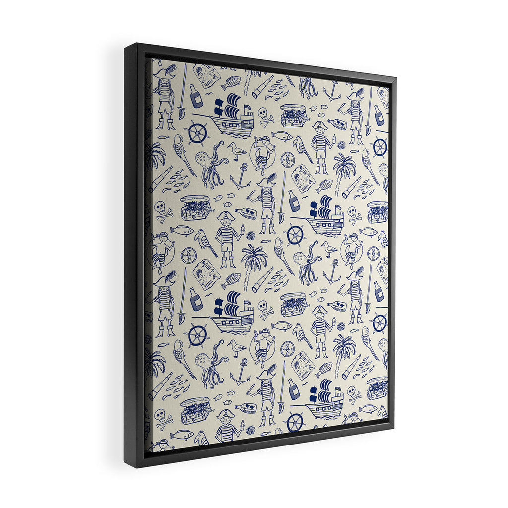 Pirate Play - Cream Framed Canvas Print Gallery Image 2