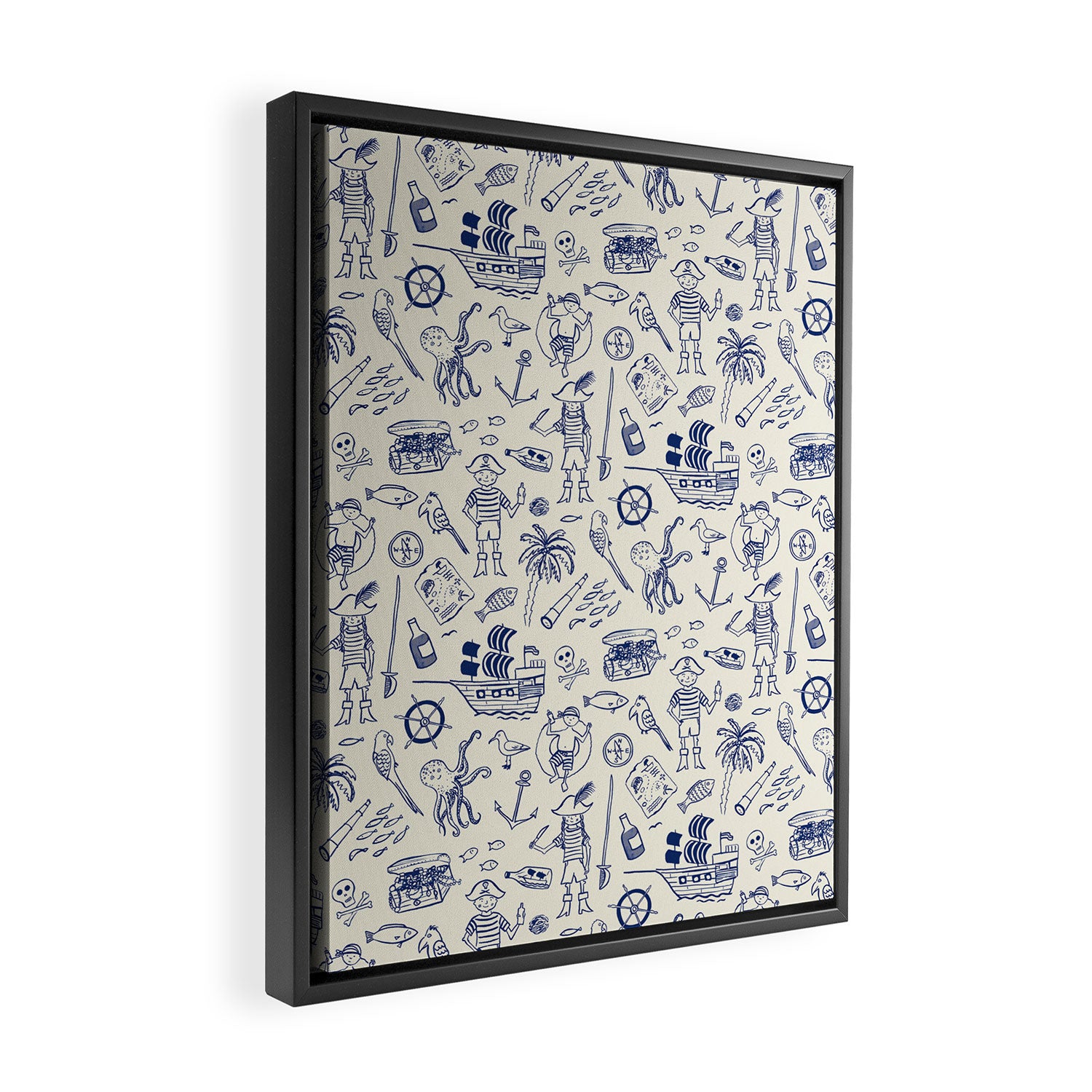 Pirate Play - Cream Framed Canvas Print Gallery Image 2