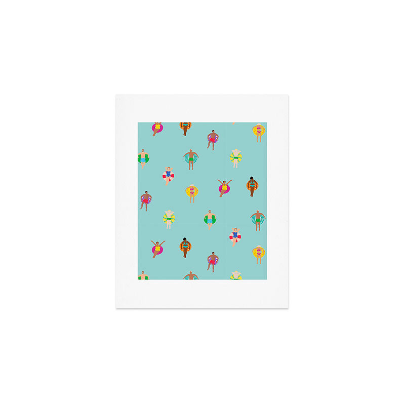 Pool Floating Art Print Gallery Image 1