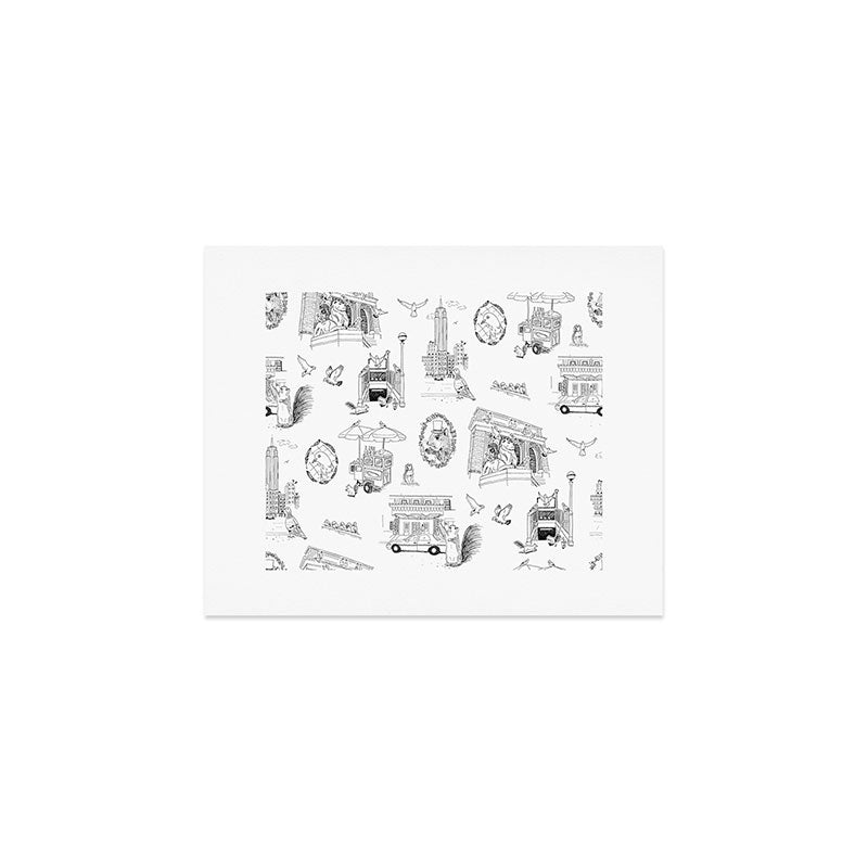 Squirrels and Pigeons take NY Art Print Gallery Image 1
