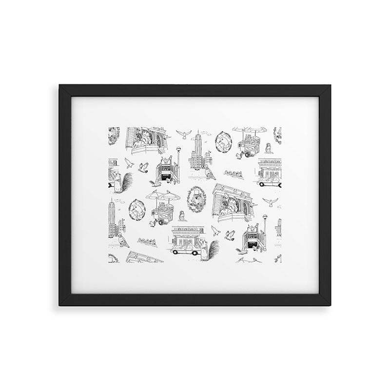 Squirrels and Pigeons take NY Framed Art Print Gallery Image 5