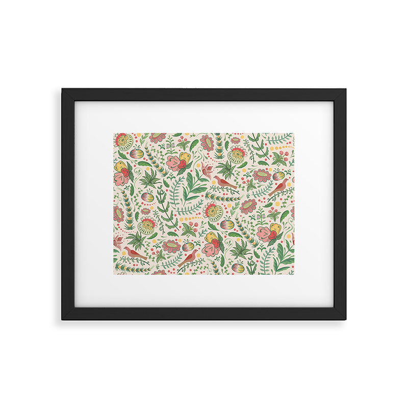 Swedish Floral - Cream Framed Art Print Gallery Image 6