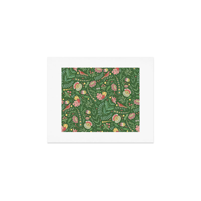 Swedish Floral - Green Art Print Gallery Image 1