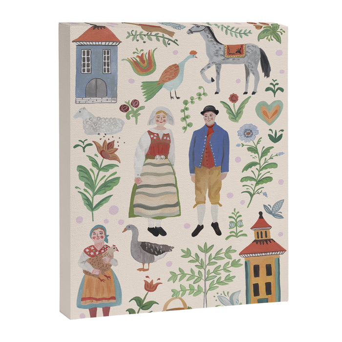 Swedish Folk Art Canvas Print Gallery Image 1