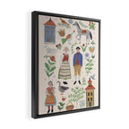Swedish Folk Art Framed Canvas Print Gallery Image 2