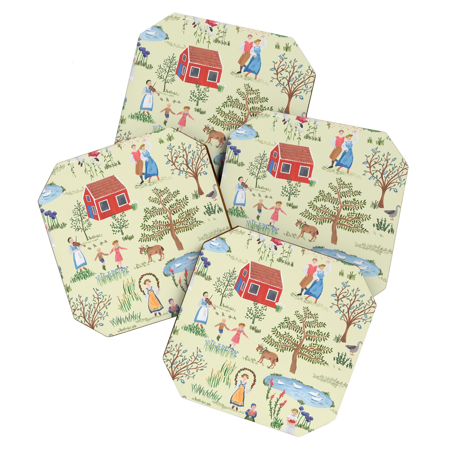 Swedish Folk Art - Midsummer Coaster Gallery Image 1