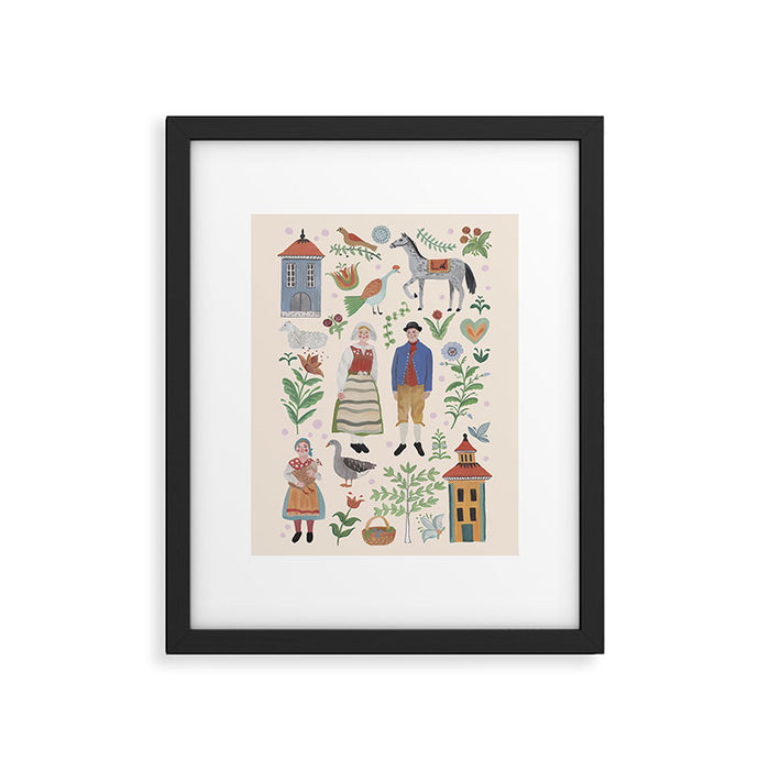 Swedish Folk Art Framed Art Print Gallery Image 1