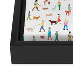 Walking Our Dogs Framed Canvas Print Gallery Image 3