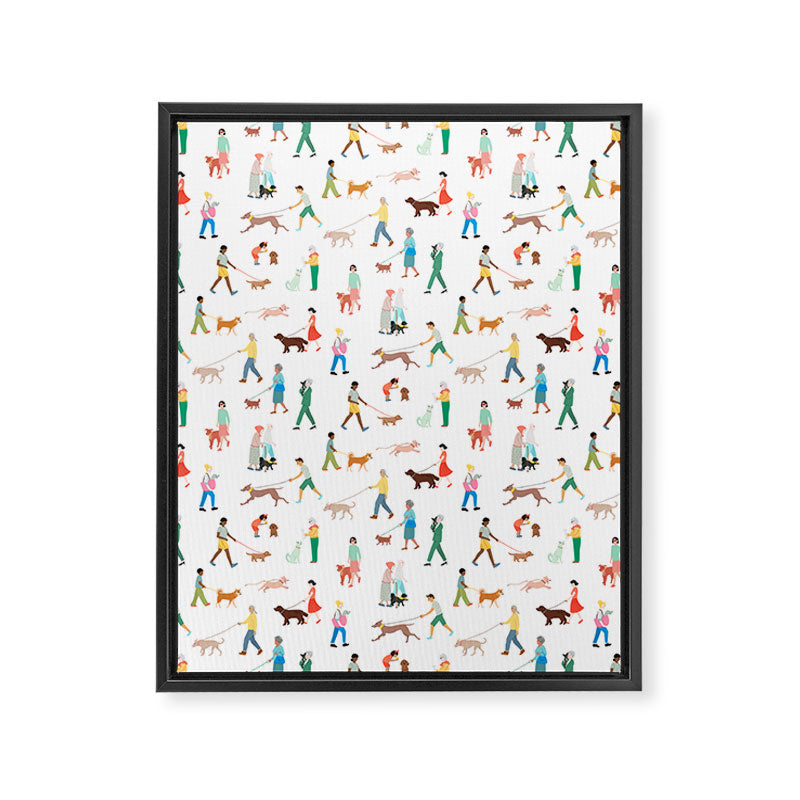 Walking Our Dogs Framed Canvas Print Gallery Image 8