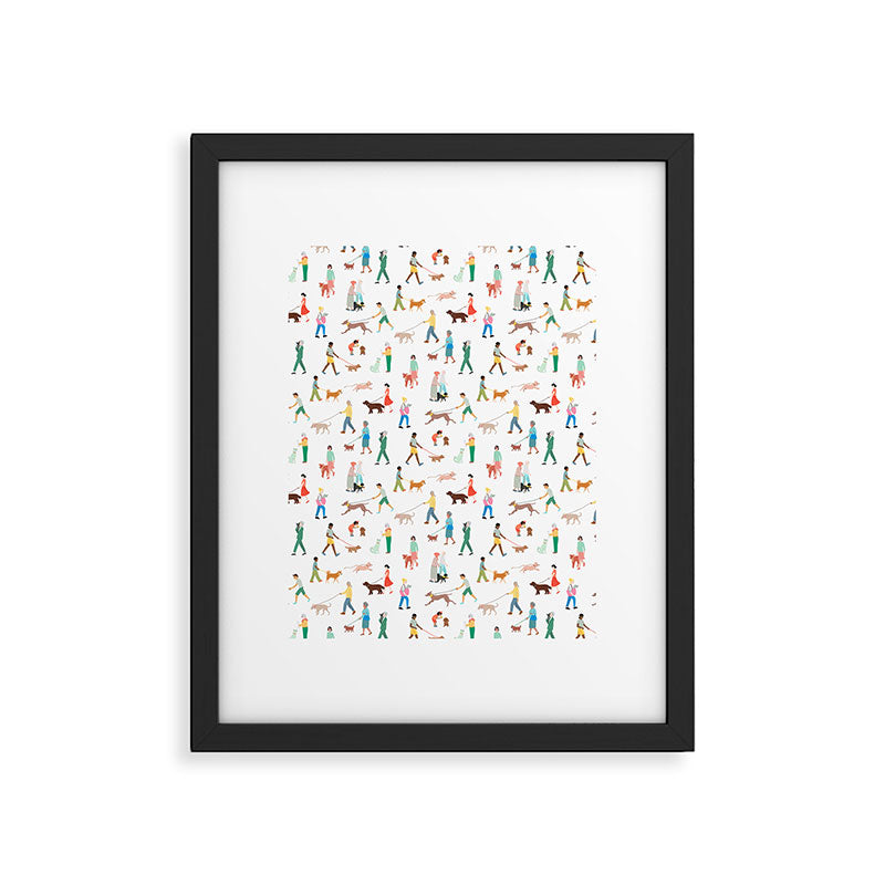Walking Our Dogs Framed Art Print Gallery Image 6