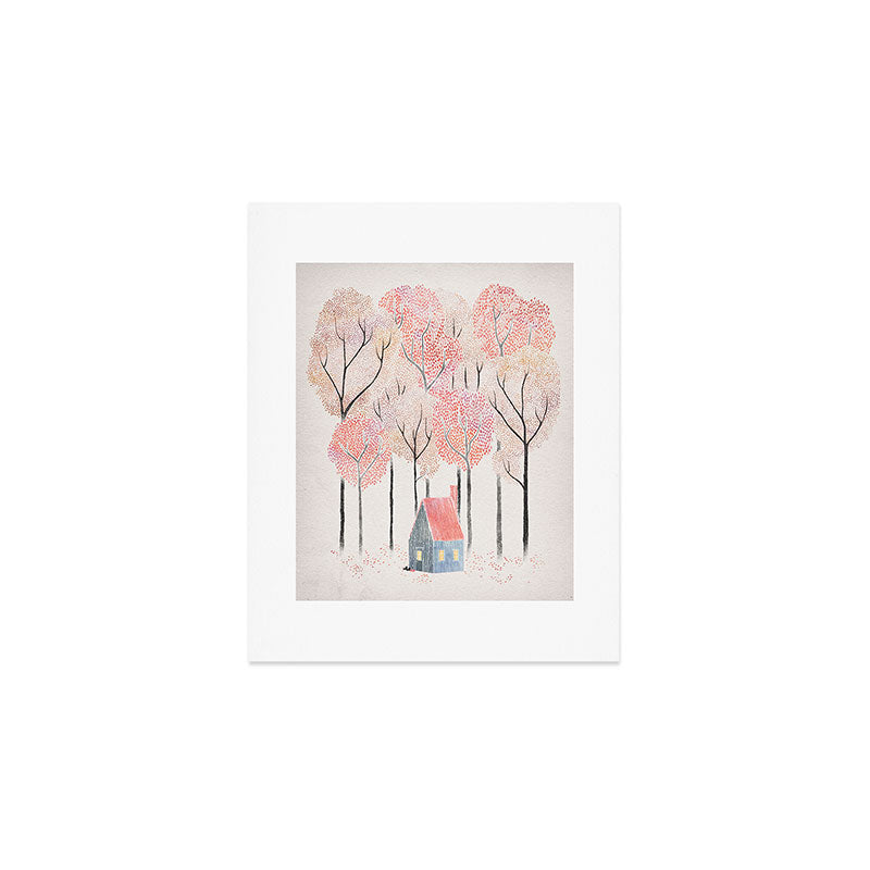 Cabin in the Woods Art Print Gallery Image 1