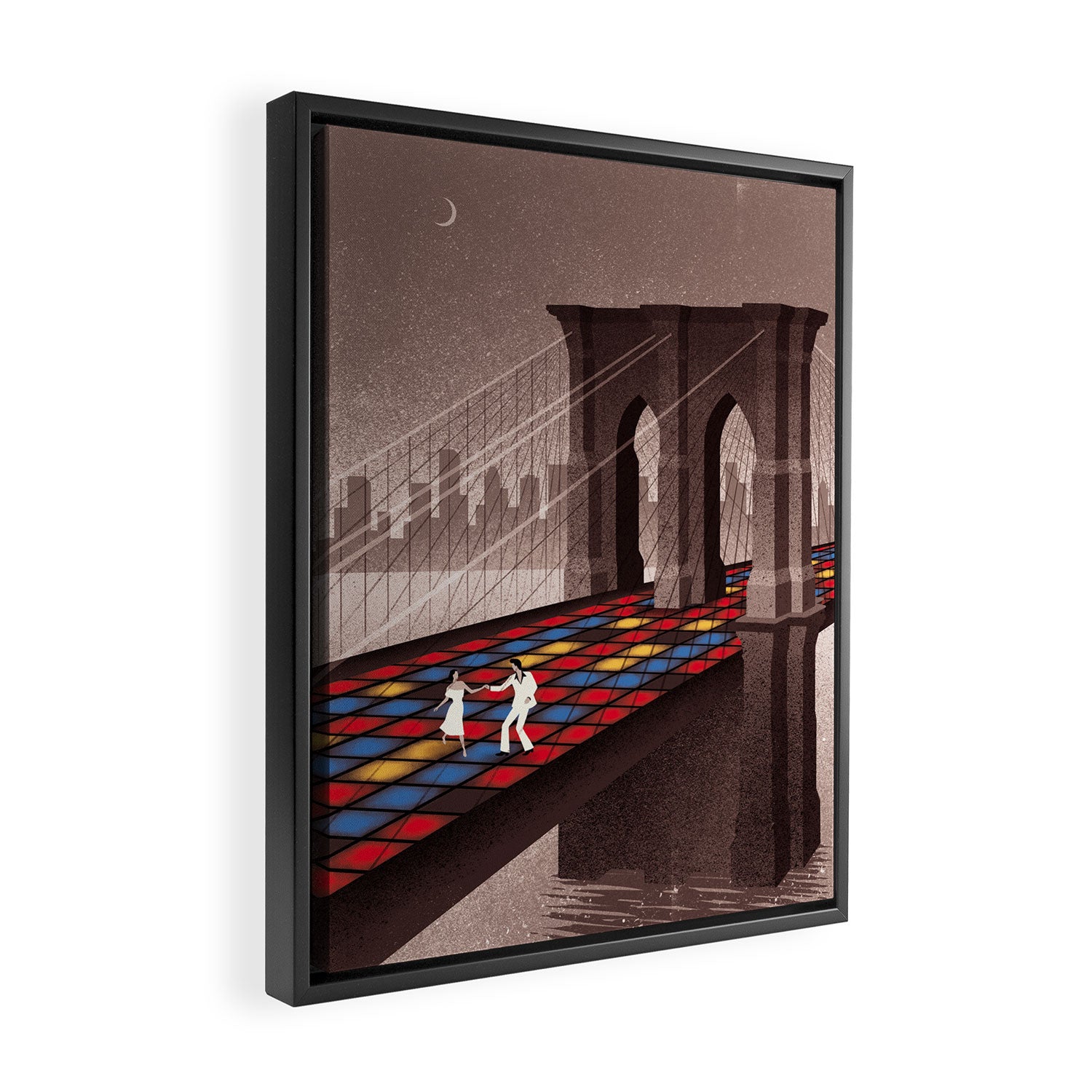 Dancing on the Bridge Framed Canvas Print Gallery Image 2