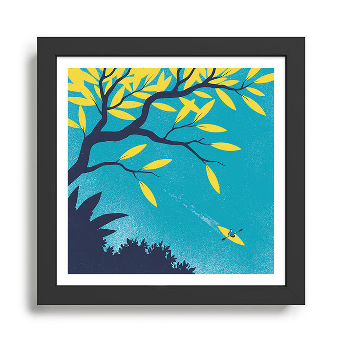 Leaf on Water Framed Art Print Gallery Image 1