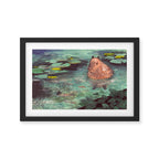 Capybara in the pond Framed Art Print Gallery Image 2