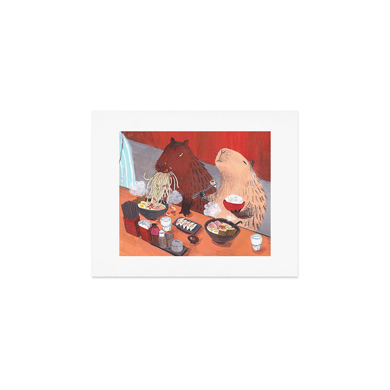 Raman Capybara Art Print