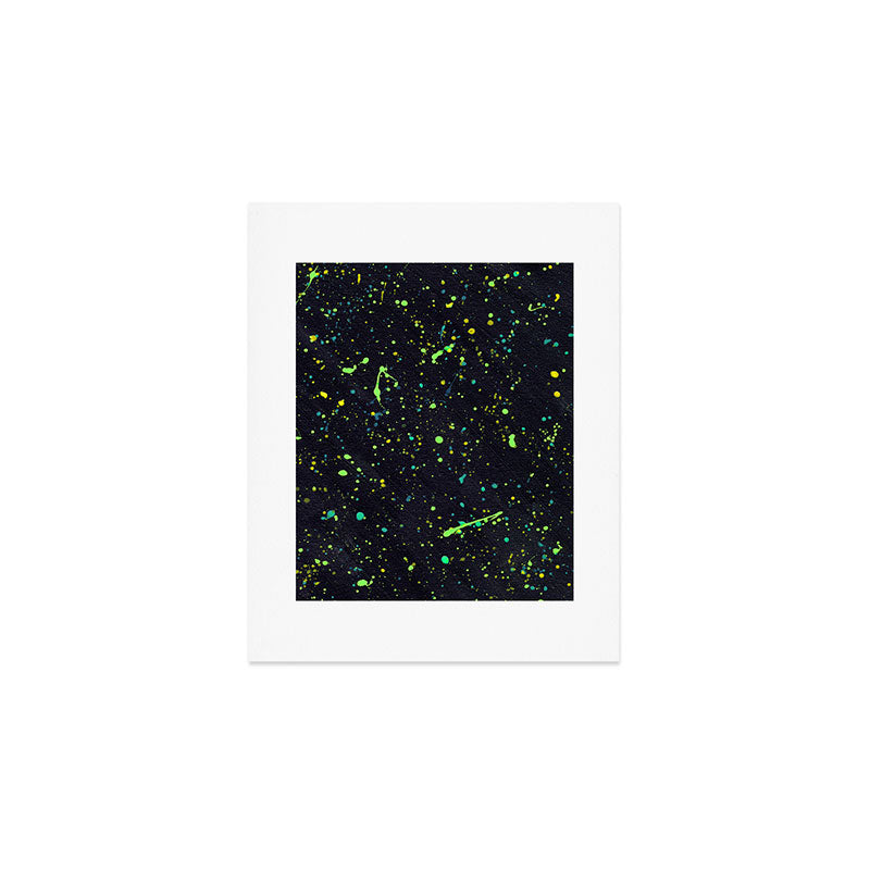 Blacklight Party Splatter Painting Version 2 Art Print Gallery Image 1