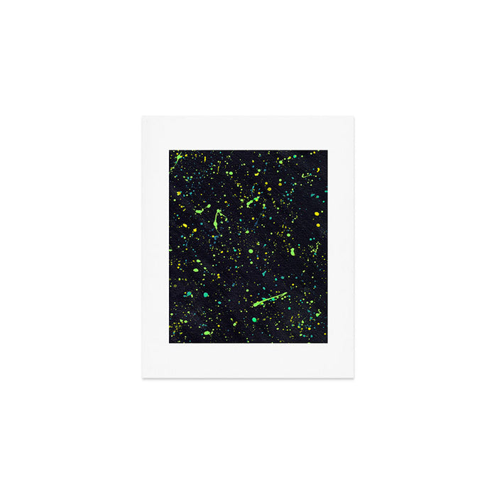 Blacklight Party Splatter Painting Version 2 Art Print Gallery Image 1