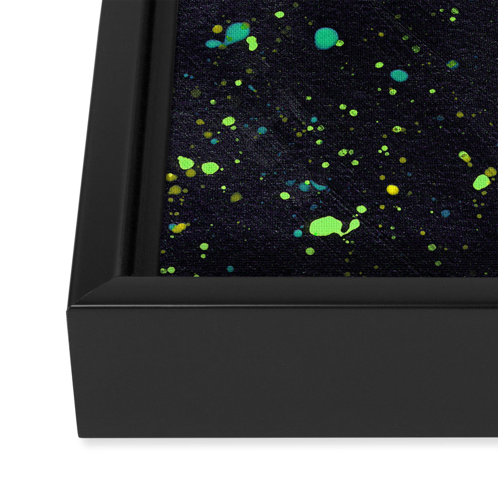 Blacklight Party Splatter Painting Version 2 Framed Canvas Print Gallery Image 3