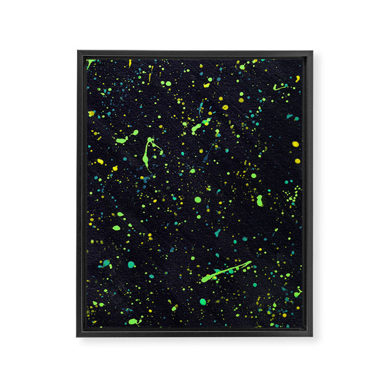 Blacklight Party Splatter Painting Version 2 Framed Canvas Print Gallery Image 8