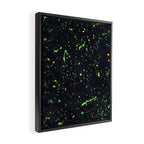 Blacklight Party Splatter Painting Version 2 Framed Canvas Print Gallery Image 2