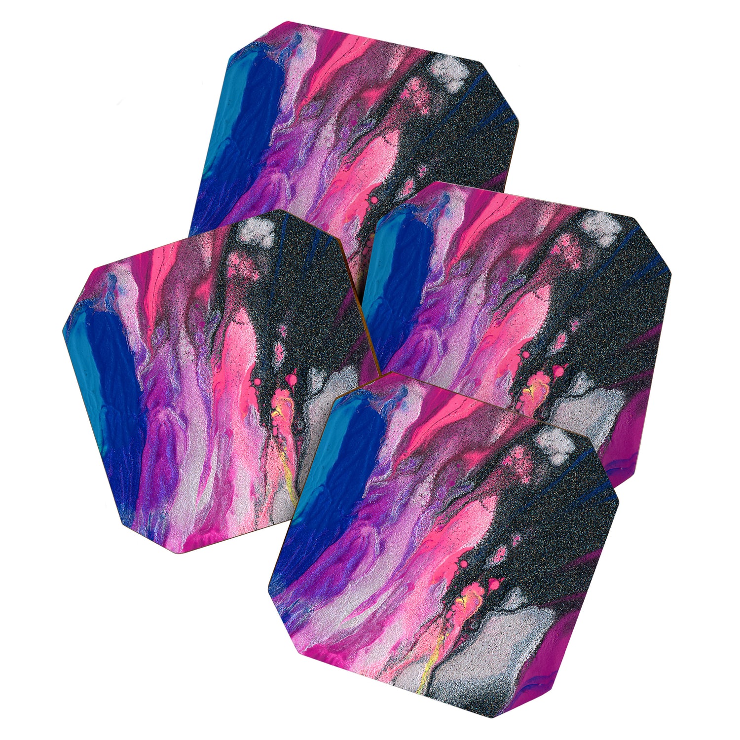 Bursting with Cosmic Joy Abstract Painting Coaster Gallery Image 1