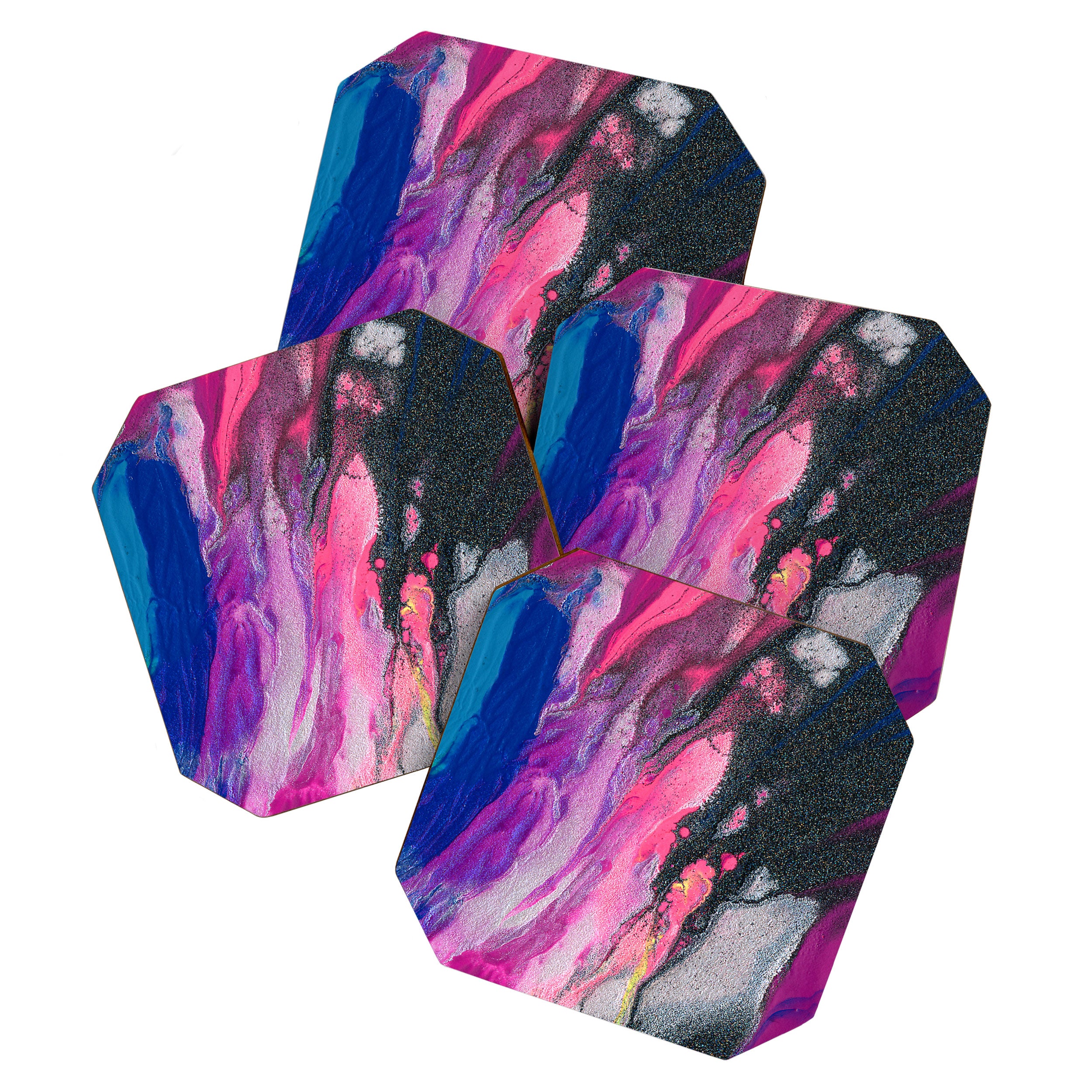 Bursting with Cosmic Joy Abstract Painting Coaster Gallery Image 1
