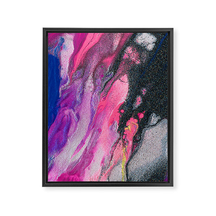 Bursting with Cosmic Joy Abstract Painting Framed Canvas Print Gallery Image 1