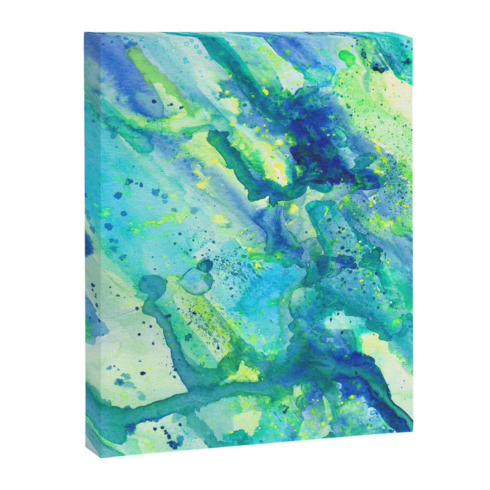 Caribbean Blues Abstract Canvas Print Gallery Image 1