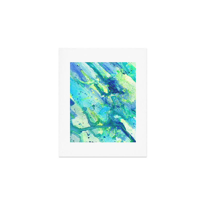 Caribbean Blues Abstract Art Print Gallery Image 1