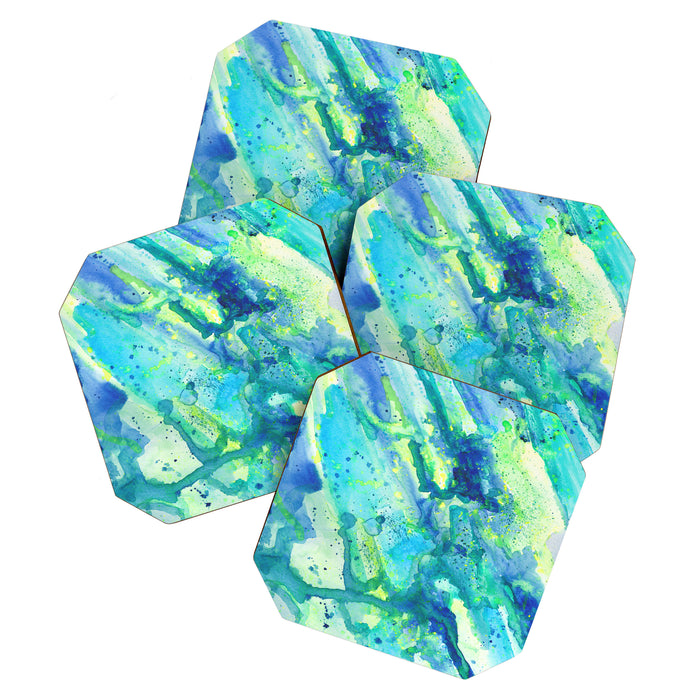 Caribbean Blues Abstract Coaster Gallery Image 1