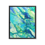 Caribbean Blues Abstract Framed Canvas Print Gallery Image 8