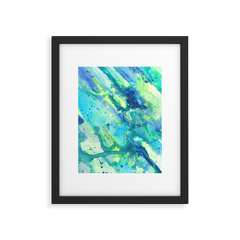 Caribbean Blues Abstract Framed Art Print Gallery Image 6