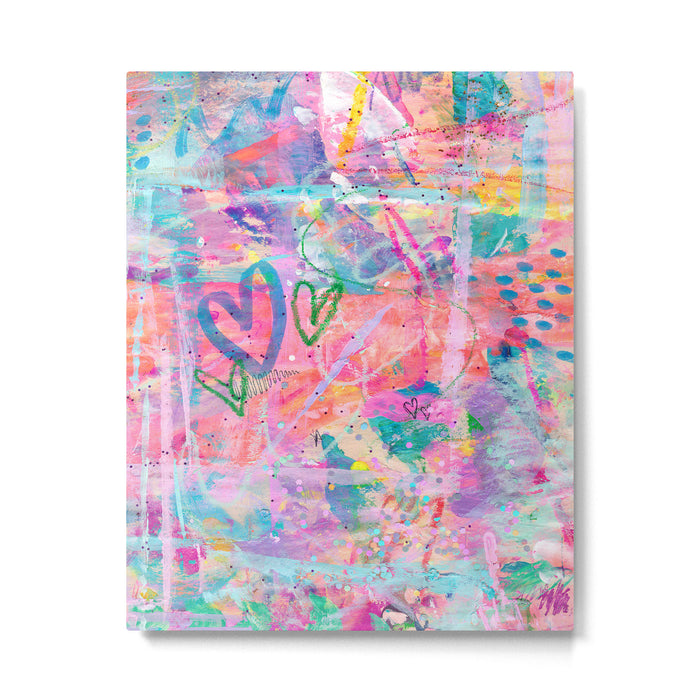 Girly Graffiti with Hearts and Doodles Metal Print Gallery Image 1