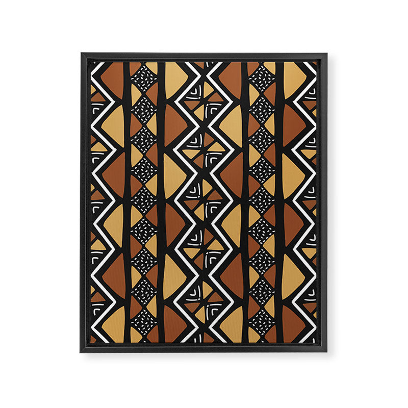 African mud cloth Mali Framed Canvas Print Gallery Image 8
